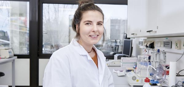 A young scientist in a laboratory